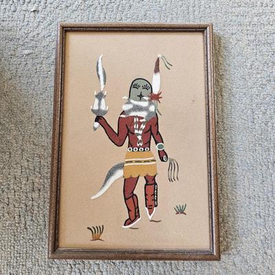 Trio of Signed Ernest Hunt Navajo Sand Paintings (LR-JS)