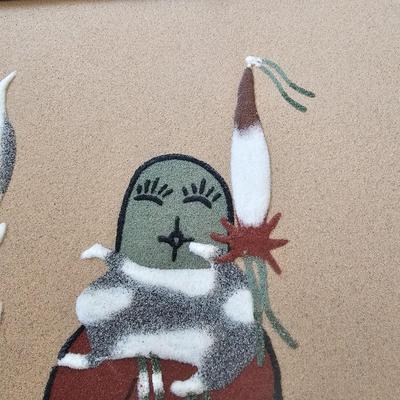 Trio of Signed Ernest Hunt Navajo Sand Paintings (LR-JS)