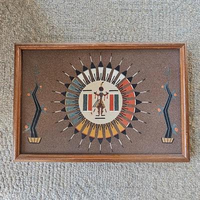 Trio of Signed Ernest Hunt Navajo Sand Paintings (LR-JS)