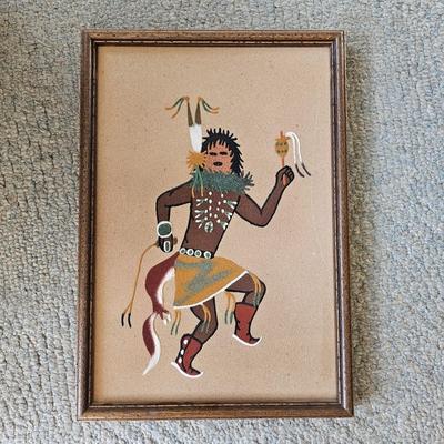Trio of Signed Ernest Hunt Navajo Sand Paintings (LR-JS)