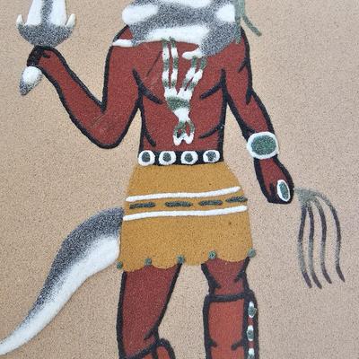 Trio of Signed Ernest Hunt Navajo Sand Paintings (LR-JS)