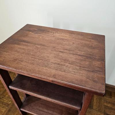 Solid Wood Two Shelf Side Table (LR-JS)