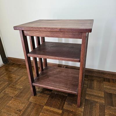 Solid Wood Two Shelf Side Table (LR-JS)