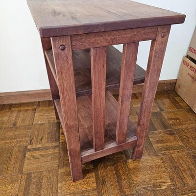 Solid Wood Two Shelf Side Table (LR-JS)