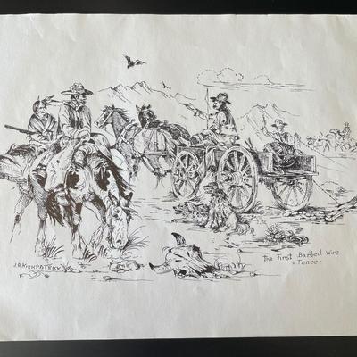 J.A. Kirkpatrick Original Oil Painting with 13 additional Prints