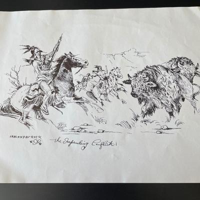 J.A. Kirkpatrick Original Oil Painting with 13 additional Prints