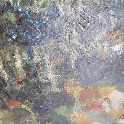 'Spring Trees' Landscape Oil on Canvas by J. Blunk (D-JS)