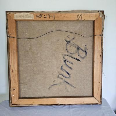 'Spring Trees' Landscape Oil on Canvas by J. Blunk (D-JS)