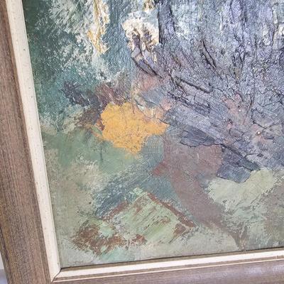 'Spring Trees' Landscape Oil on Canvas by J. Blunk (D-JS)