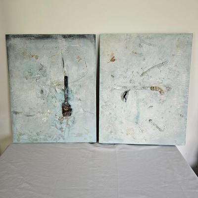 Pair of Mixed Media Images by Joyce Blunk (D-JS)