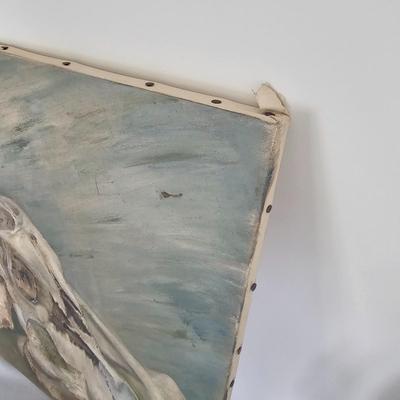 Bones & Bottle Oil on Canvas by Joyce Blunk (D-JS)