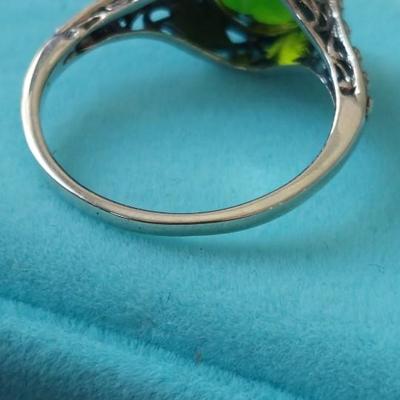 Peridot Ring 925 sterling silver