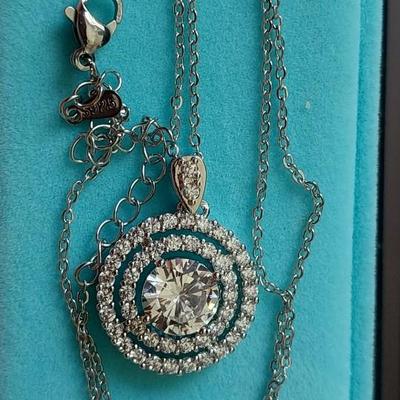 925 Sterling Silver Moissanite Necklace