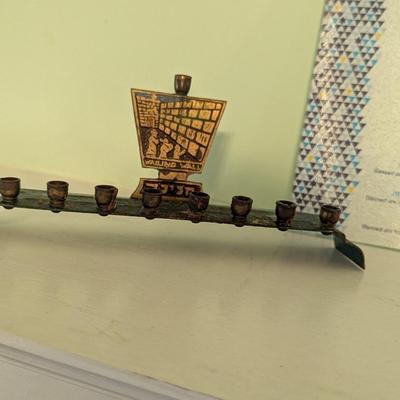 Israel Menorah The Wailing Wall Jerusalem Menorah Cutting Board Festival Of Lights (LR)