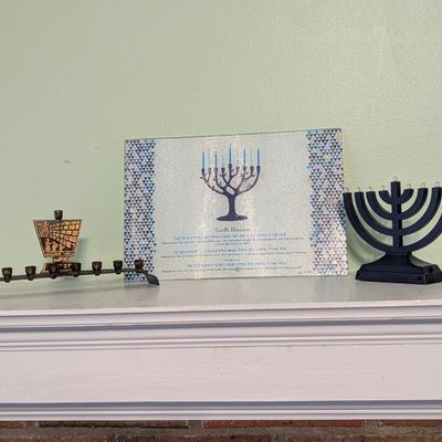Israel Menorah The Wailing Wall Jerusalem Menorah Cutting Board Festival Of Lights (LR)
