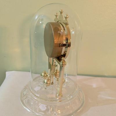 Quartz Anniversary Clock Glass Dome & Base Battery Operated (LR)