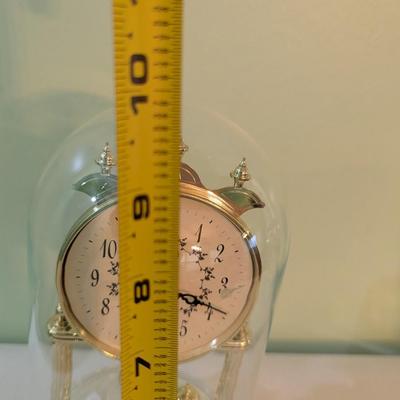 Quartz Anniversary Clock Glass Dome & Base Battery Operated (LR)
