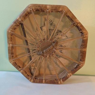 Artbeat Native American Cowhide Leather Drum