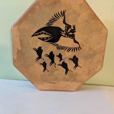 Artbeat Native American Cowhide Leather Drum