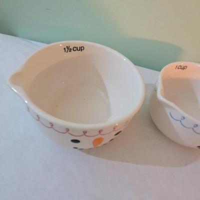 Snowman Stoneware Measuring Cups (DR)