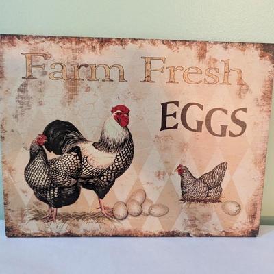 Metal Farm Fresh Eggs