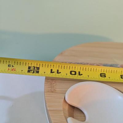 Melamine Serving Bowl With Bamboo Lid