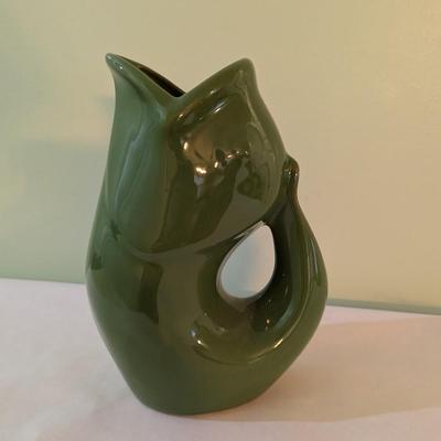 Ceramic Gurgle Pot Fish Water Pitcher/Vase