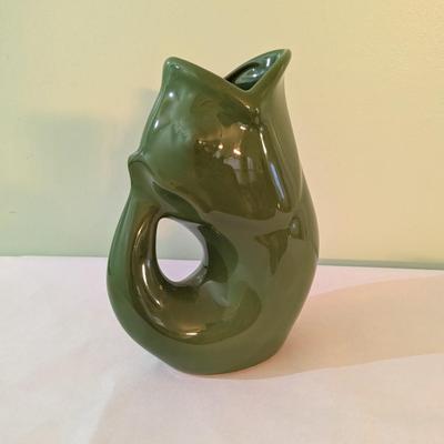 Ceramic Gurgle Pot Fish Water Pitcher/Vase