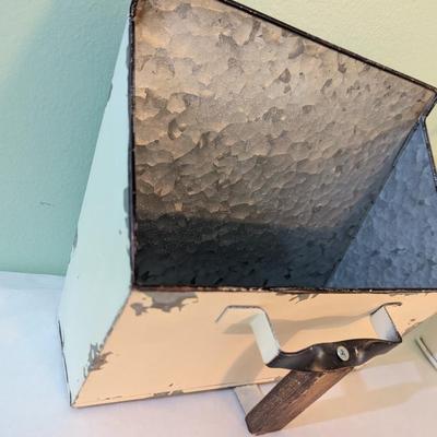 Hammered Metal Letter Box & Pail