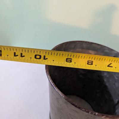 Galvanized Metal Double Pot Planter With Handle
