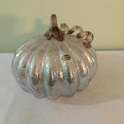 Multi-color Artisan Glass Pumpkin (LR)