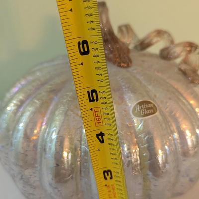 Multi-color Artisan Glass Pumpkin (LR)