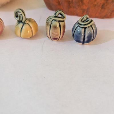 Ceramic Pumpkins & Fabric Pumpkin