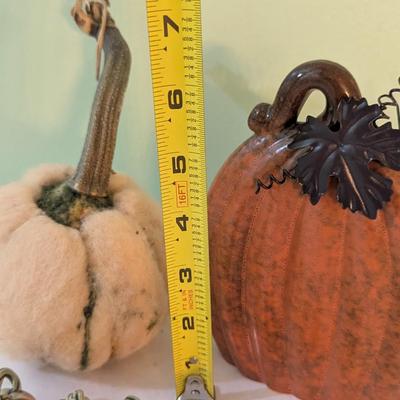 Ceramic Pumpkins & Fabric Pumpkin