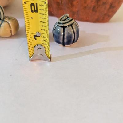 Ceramic Pumpkins & Fabric Pumpkin