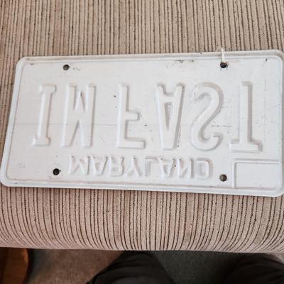 Vintage 1987 Maryland Vanity License IM FAST Man Garage Cave