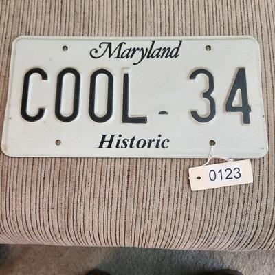 Vintage Maryland Historic Vanity License Cool 34 Man Garage Cave