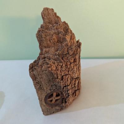 Carved Hobbit House Made Of Wood (LR)