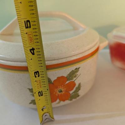 Pyrex Containers & Temper-Ware By Lenox Fire Flower