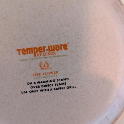 Pyrex Containers & Temper-Ware By Lenox Fire Flower