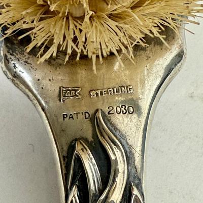 Vintage Foster & Bailey Sterling Silver Hand Mirror and Hairbrush Set