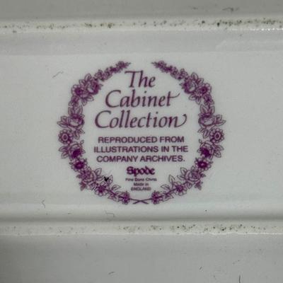 Spode Cabinet Collection Mint Tray white with floral pattern