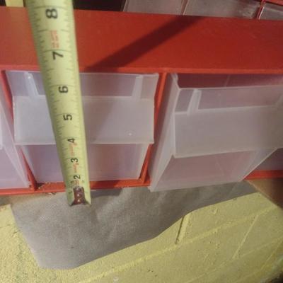 Set of Six Plastic Bins with Four Compartment Storage New in Box