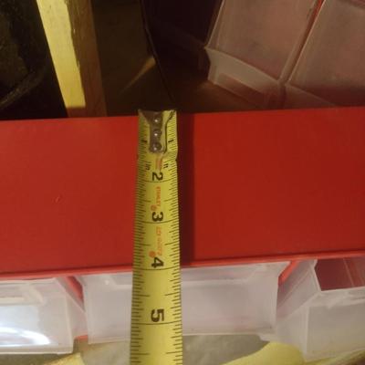 Set of Six Plastic Bins with Four Compartment Storage New in Box