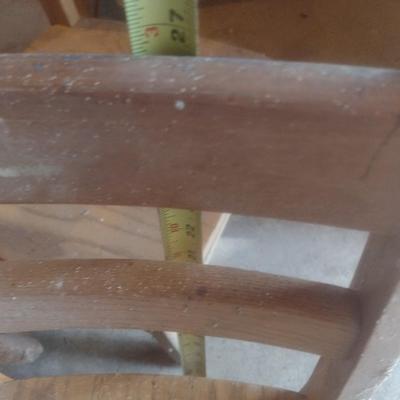 Set of Four Vintage Oak Children's Library Sitting Chairs