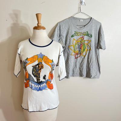 2 Vintage 1970’s Motorcycle T-Shirts, Tshirts - Honda, Yamaha