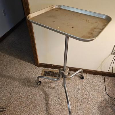 Two Vintage Rolling Medical Trays (PC-JS)