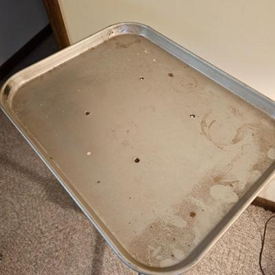 Two Vintage Rolling Medical Trays (PC-JS)
