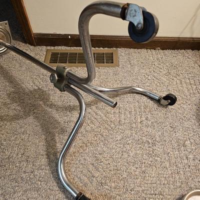 Two Vintage Rolling Medical Trays (PC-JS)