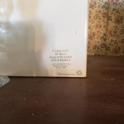 LOT 76D: Durand Crystal Bowl in Original Box with Other Crystal Decor